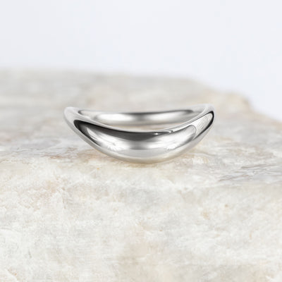 Blair ~ Domed Curved Wedding Band