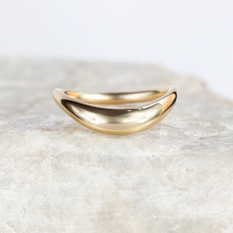 Blair ~ Domed Curved Wedding Band