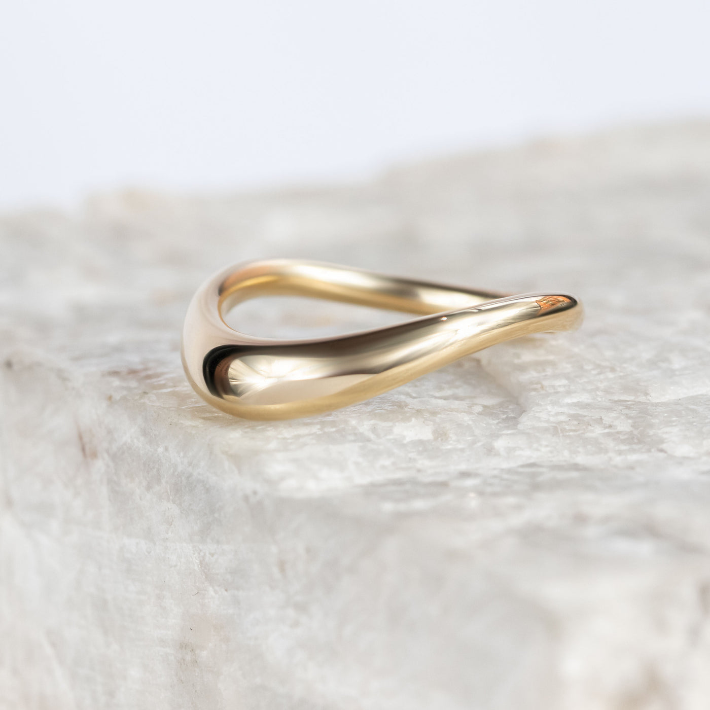 Blair ~ Domed Curved Wedding Band