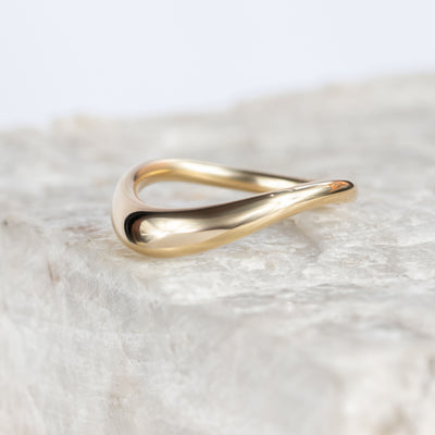 Blair ~ Domed Curved Wedding Band