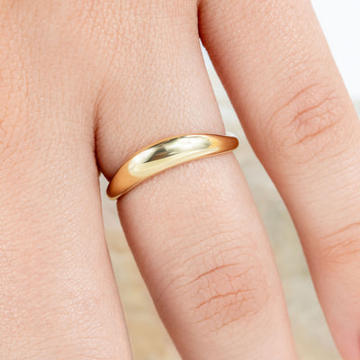 Blair ~ Domed Curved Wedding Band