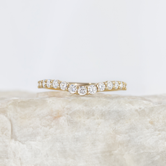 Brooke ~ Curved Diamond Ring