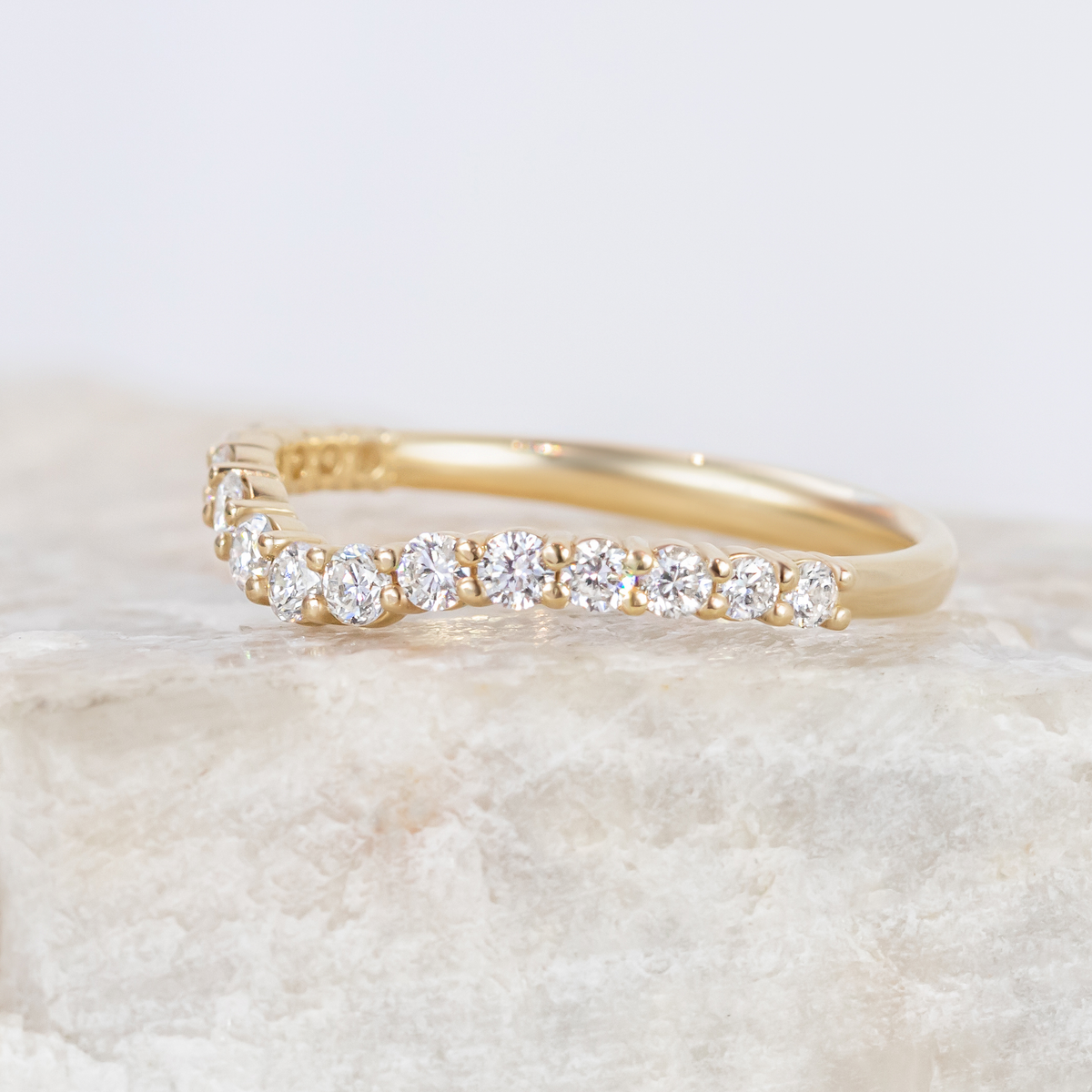 Brooke ~ Curved Diamond Ring