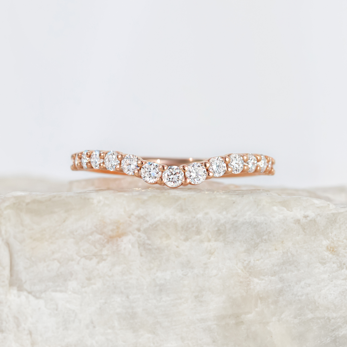 Brooke ~ Curved Diamond Ring