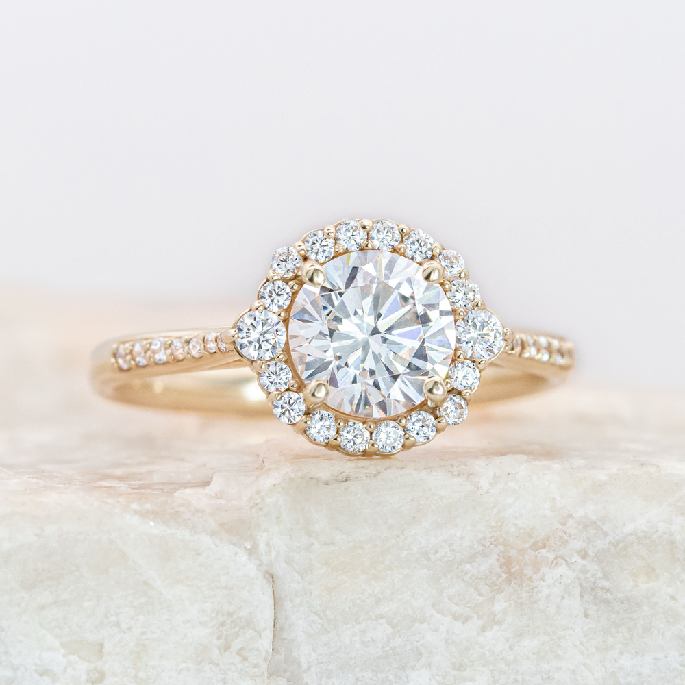 Calla ~ Brilliant Cut Halo Ring