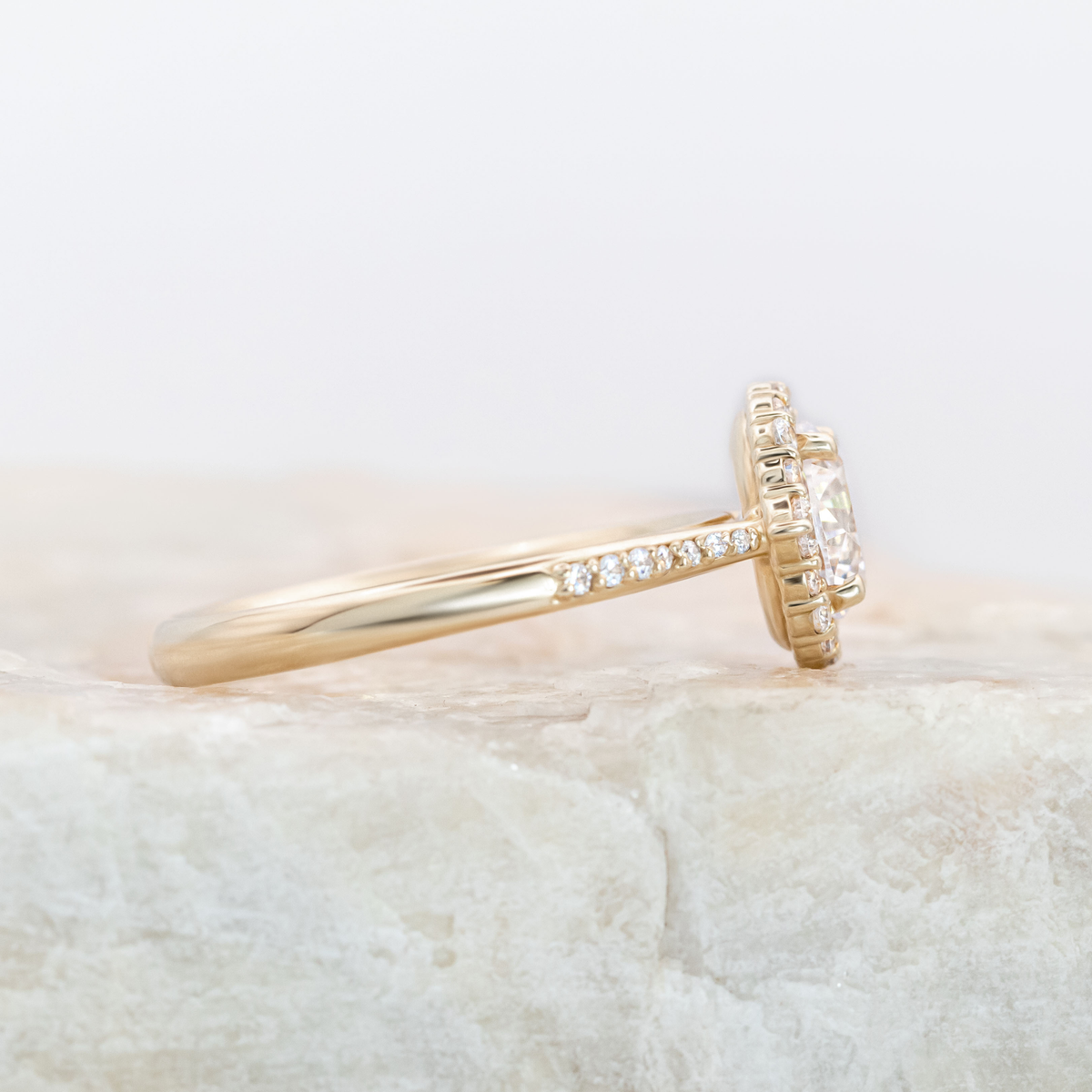 Calla ~ Brilliant Cut Halo Ring