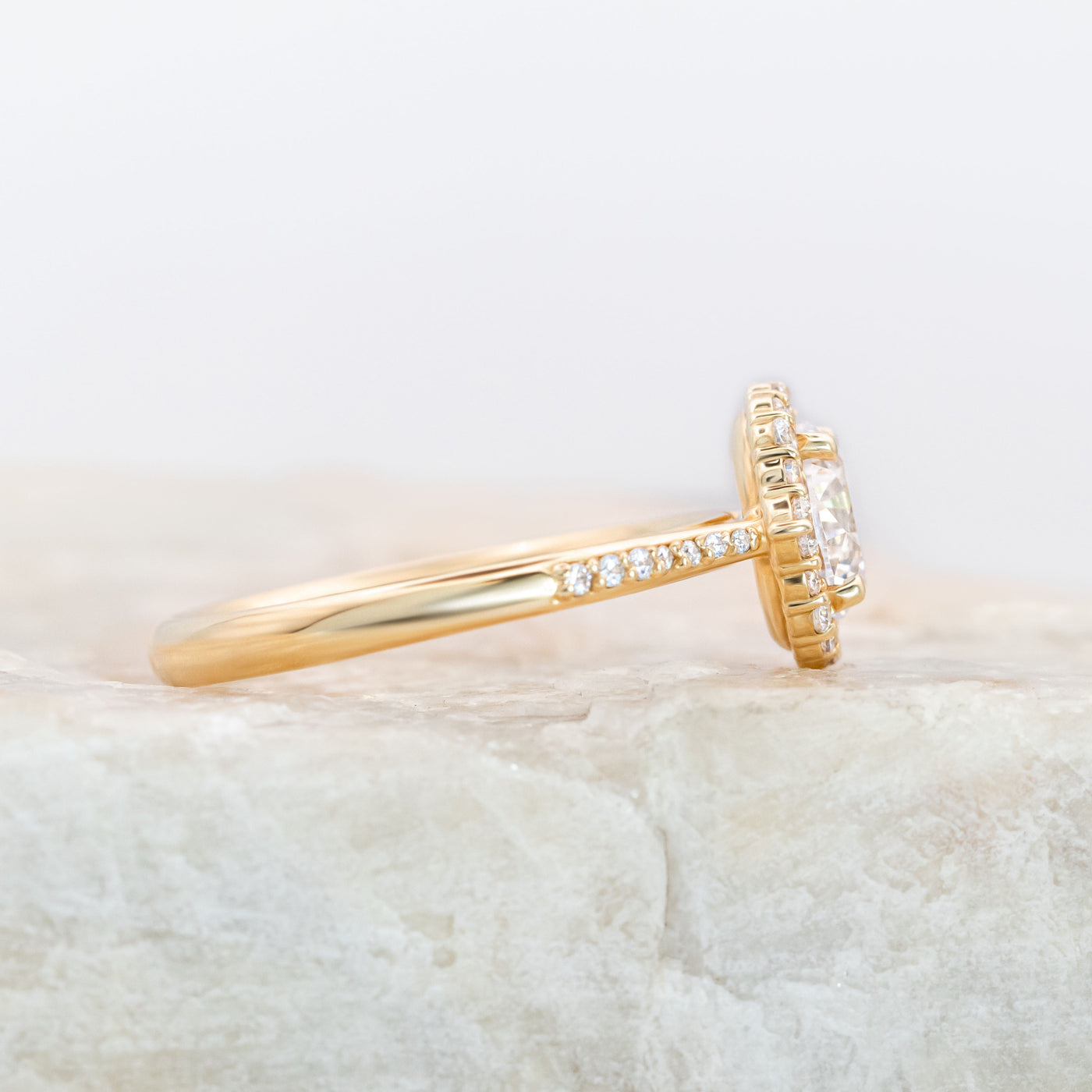 Calla ~ Brilliant Cut Halo Ring