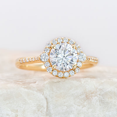 Calla ~ Brilliant Cut Halo Ring