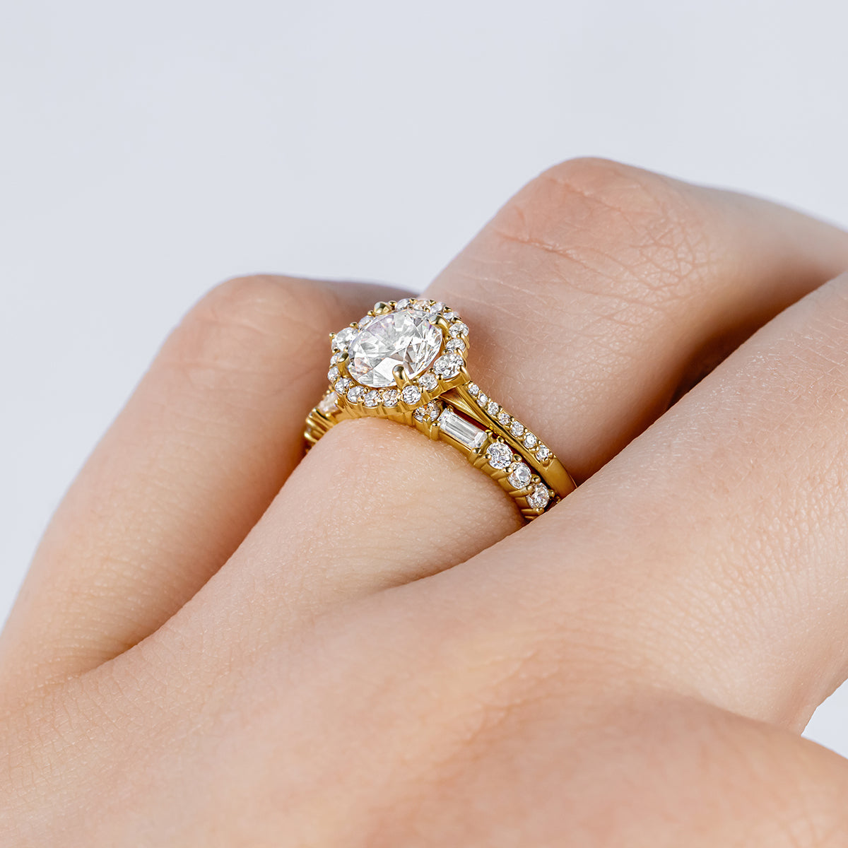 Calla ~ Brilliant Cut Halo Ring