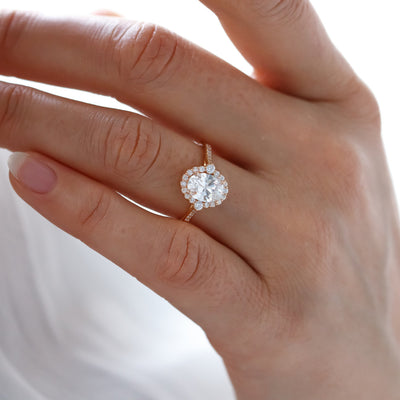 Calla ~ Oval Cut Halo Ring