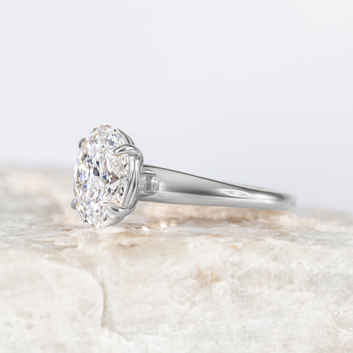 Proposal Ready ~ Carla 2.00ct Lab Grown Oval Cut Engagement Ring