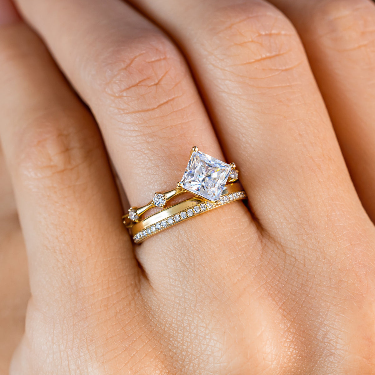 Catalina Off Set Princess Cut Ring