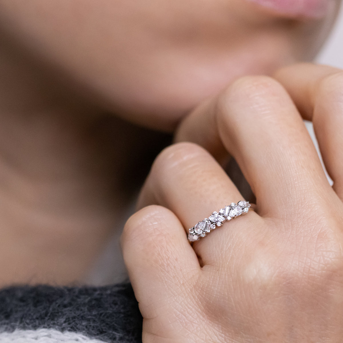 Chablis ~ Cluster Diamond Ring