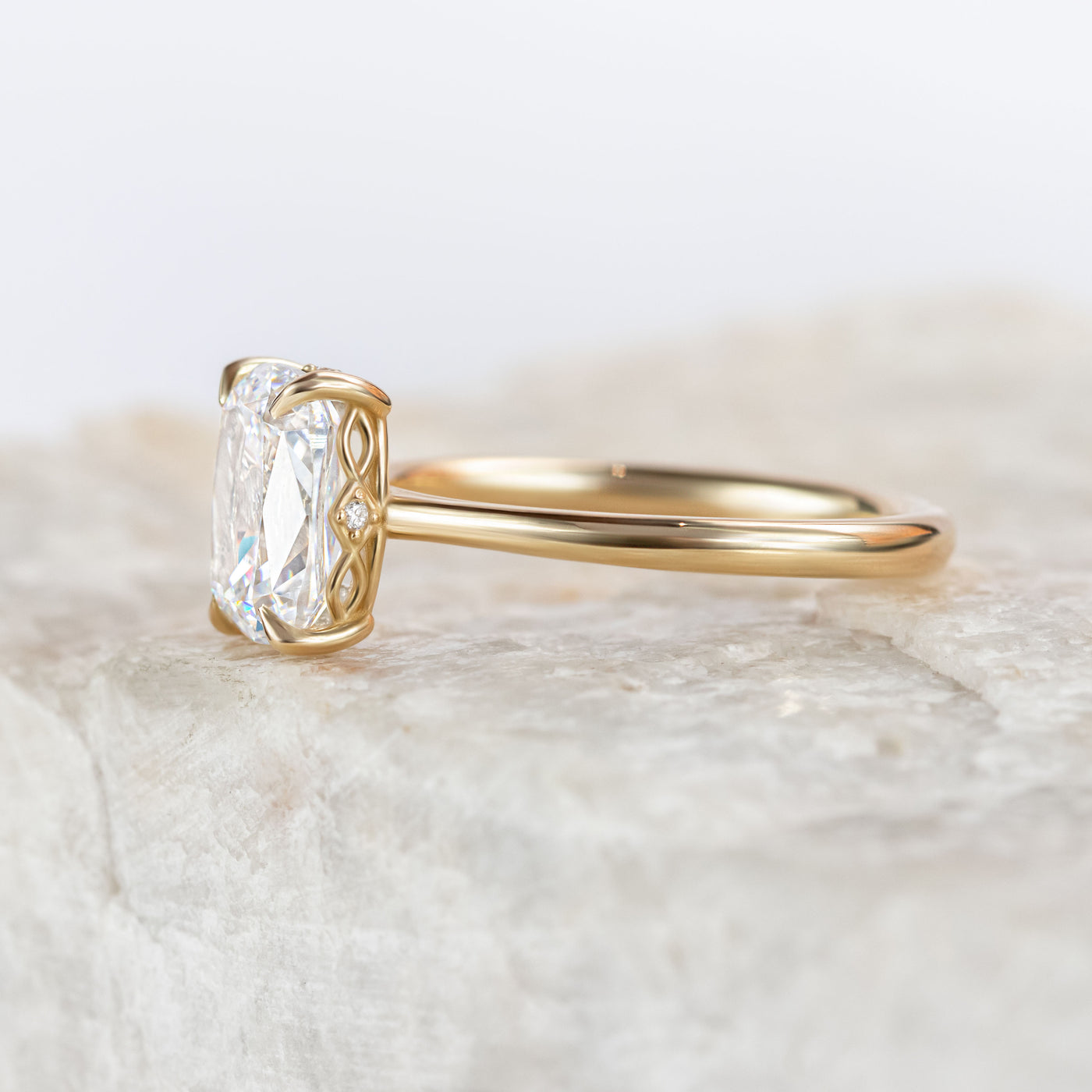 Charlotte ~ Elongated Cushion Cut Ring