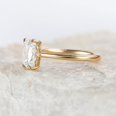 Charlotte ~ Elongated Cushion Cut Ring
