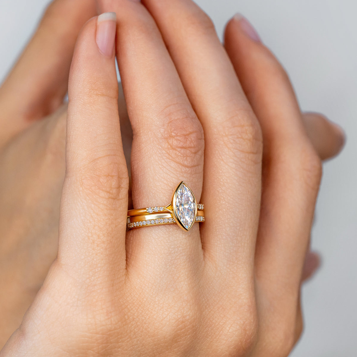 Cherry ~ Marquise Cut Bezel Ring