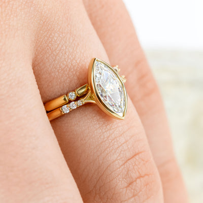 Cherry ~ Marquise Cut Bezel Ring