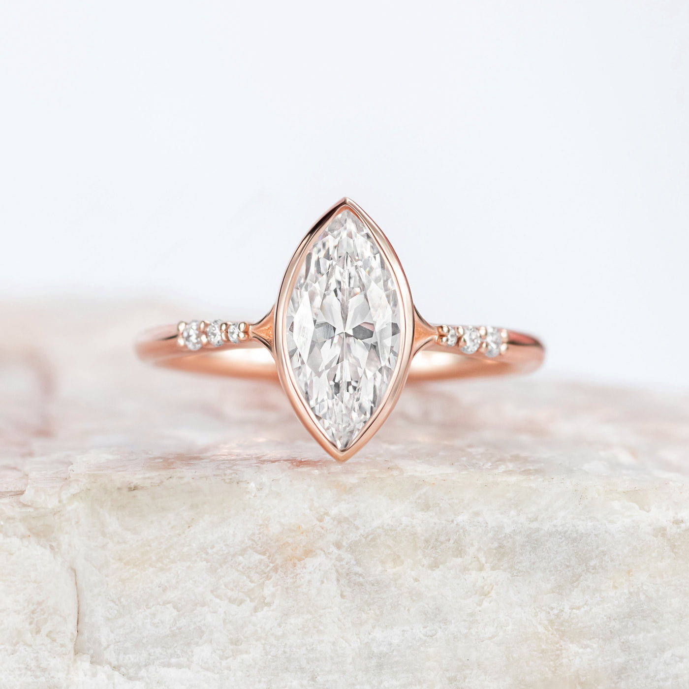 Cherry ~ Marquise Cut Bezel Ring