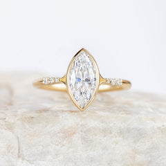 Cherry ~ Marquise Cut Bezel Ring