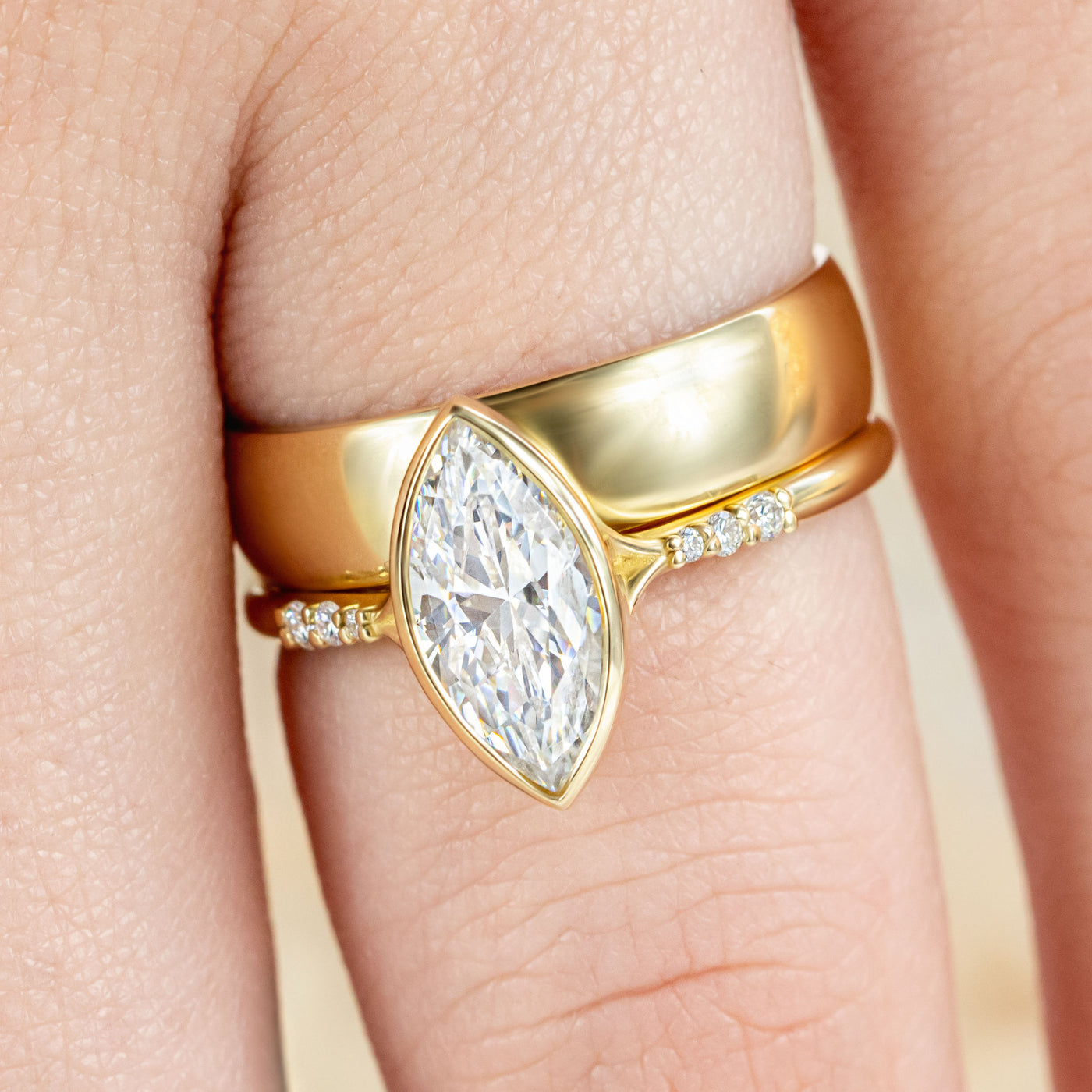 Cherry ~ Marquise Cut Bezel Ring