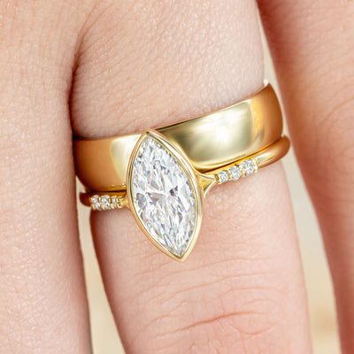 Cherry ~ Marquise Cut Bezel Ring
