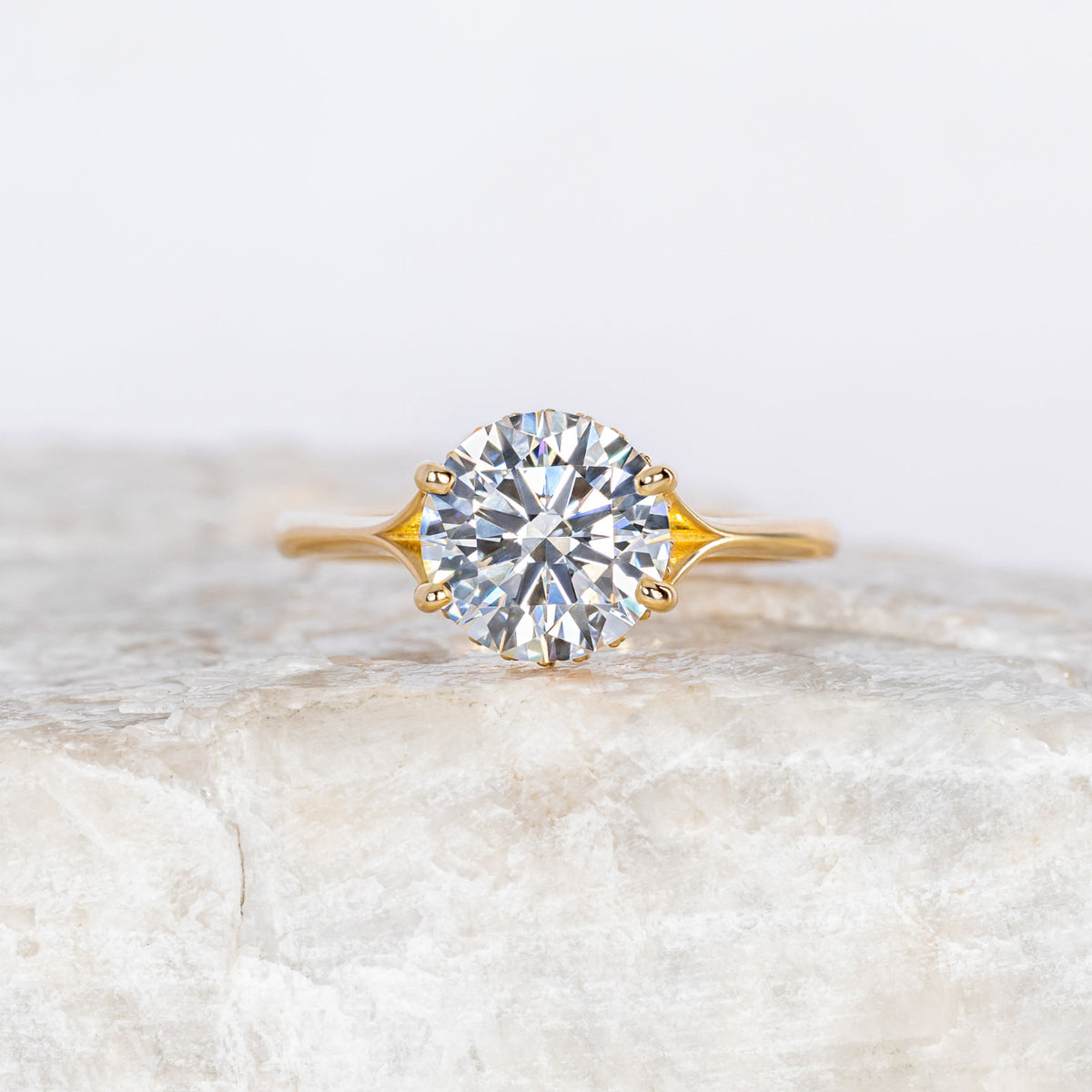 Proposal Ready ~ Clementine Hidden Halo 2.01ct Lab Grown Round Engagement Ring