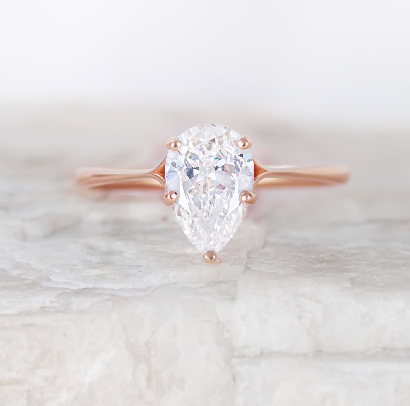 Clementine ~ Pear Cut Ring