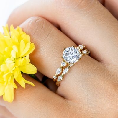 Coral ~ Diamond Ring