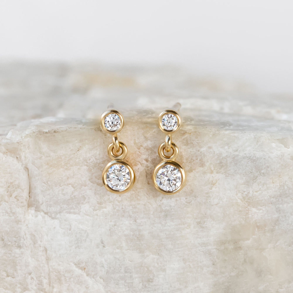 Double Bezel Stud Earrings - Ready to Ship