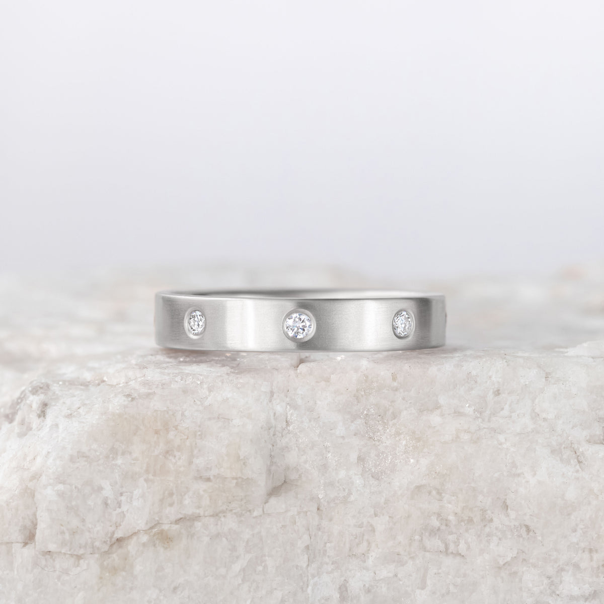 Maddie ~ 4mm Diamond Wedding Ring