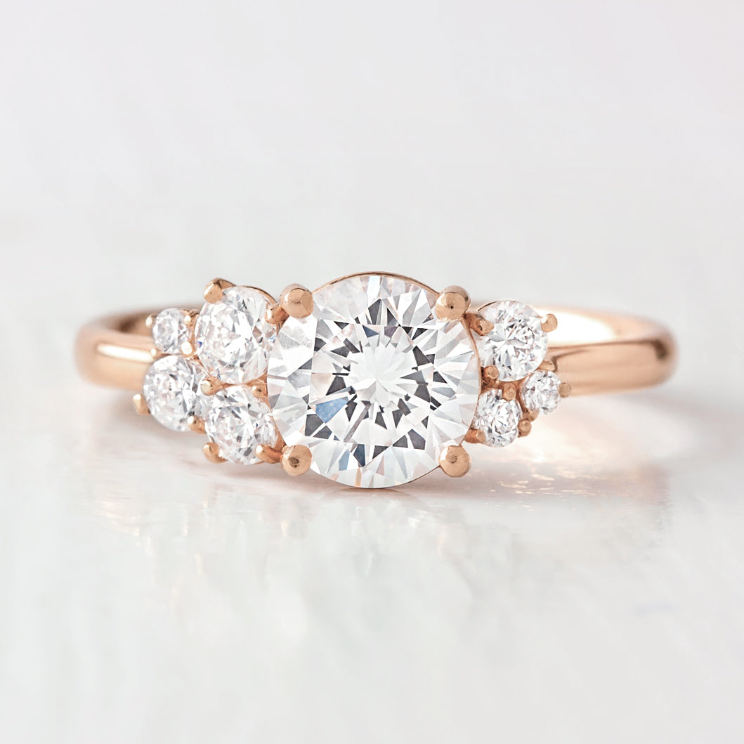 Portia~ Brilliant Cut Cluster Ring