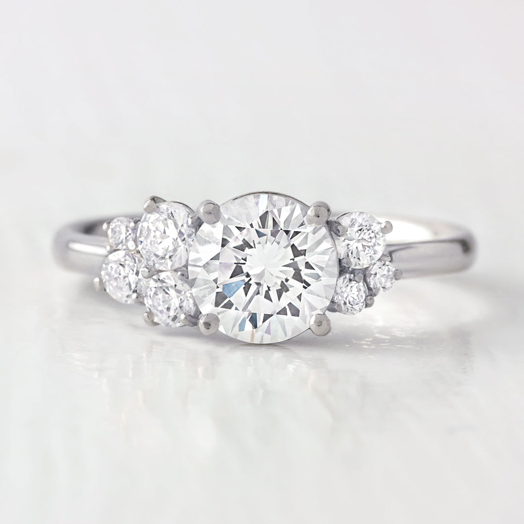 Portia~ Brilliant Cut Cluster Ring