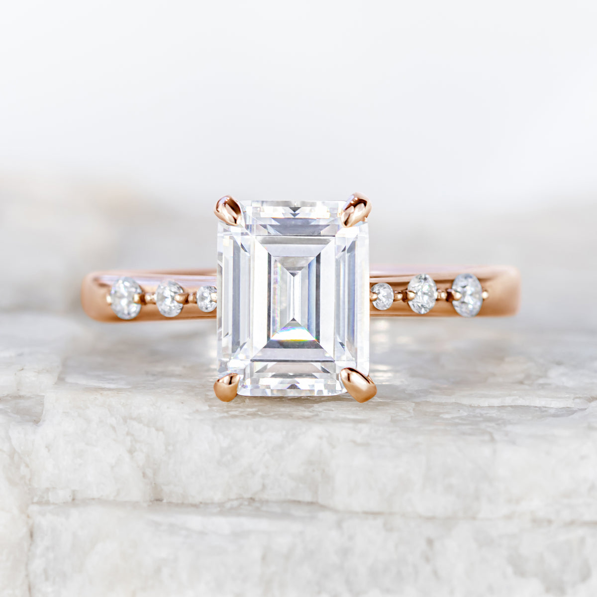 Rae ~ Side Stone Ring