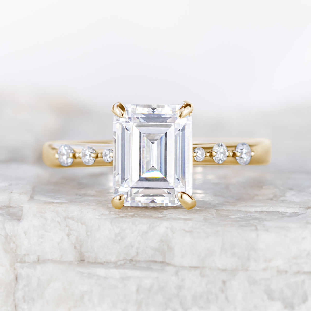 Rae ~ Side Stone Ring