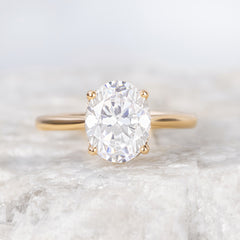 Maeve ~ Oval Hidden Halo Engagement Ring