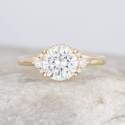 Mayfair ~ Side Stone Cut Ring