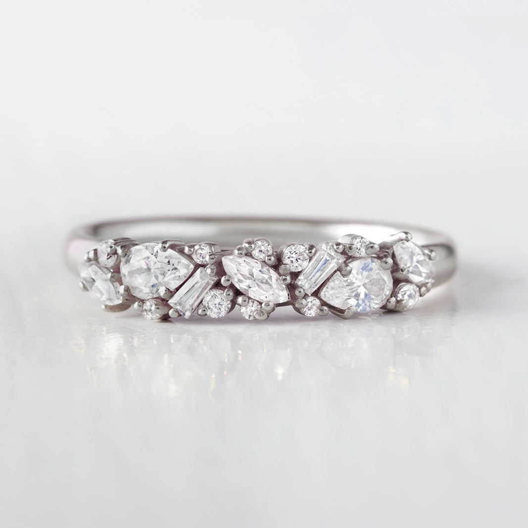 Diamond cluster band on sale