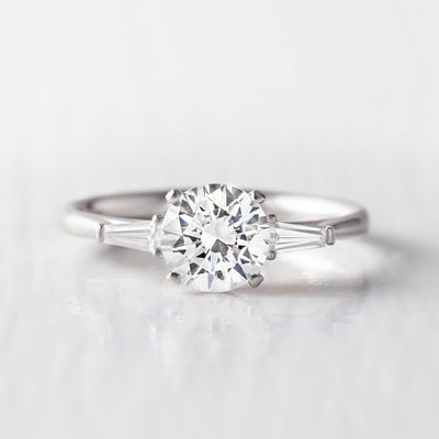 Malory ~ Baguette Side Stone Ring