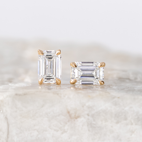 Emerald Cut Lab Grown Diamond Studs