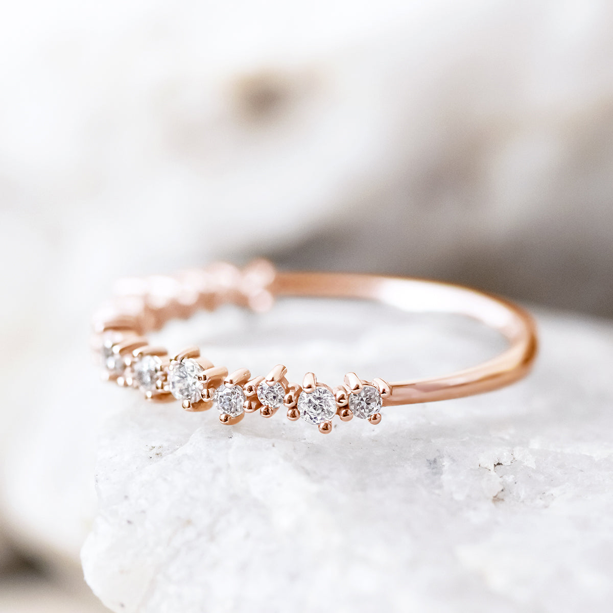 Oakland Diamond Wedding Band