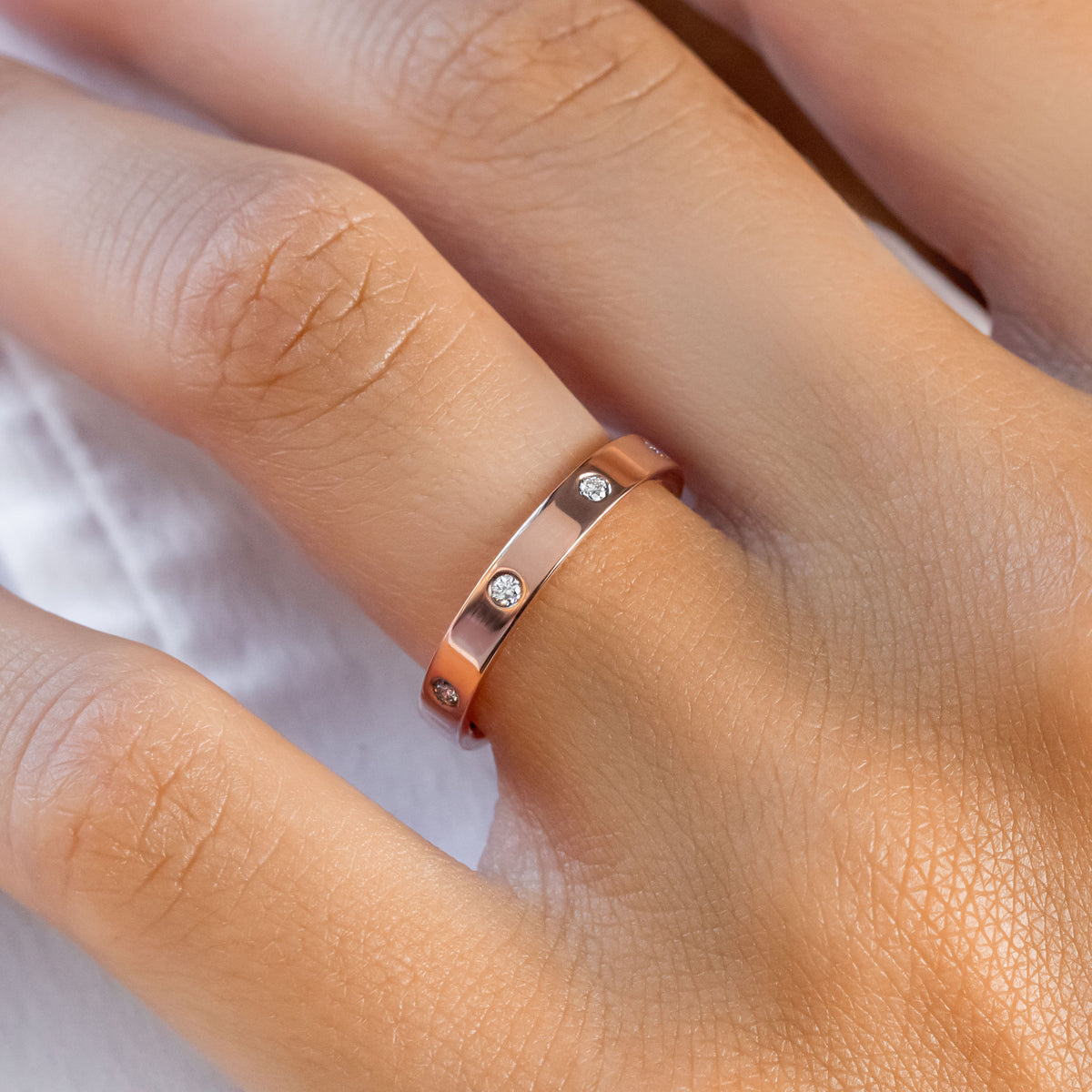 Maddie ~ 3mm Diamond Wedding Ring