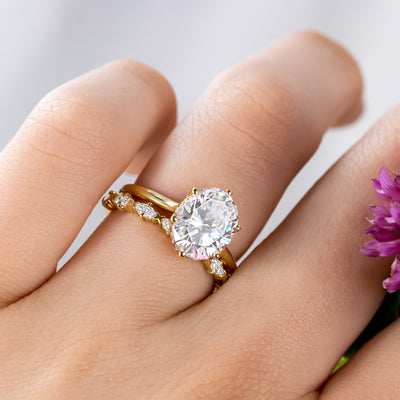 Coral ~ Diamond Wedding Band