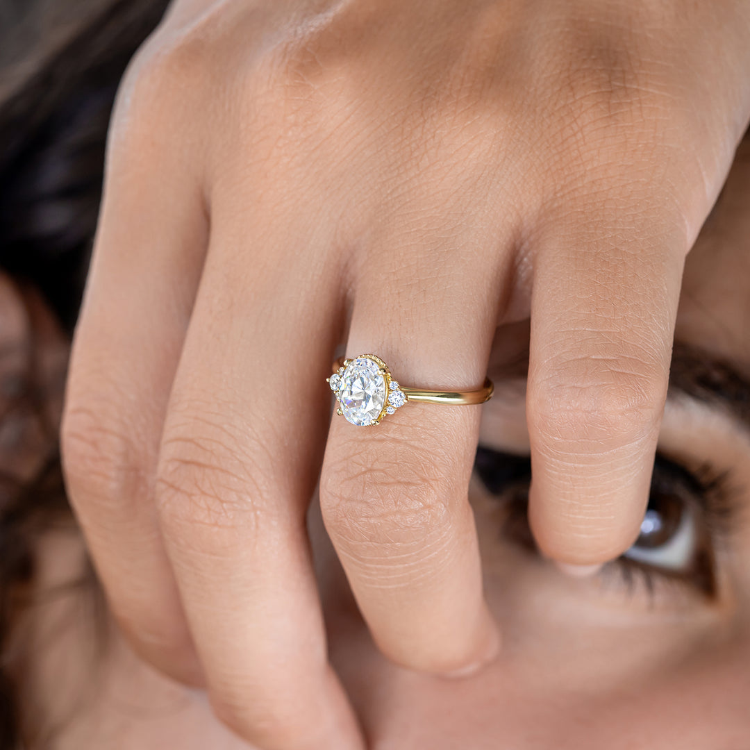 Mayfair Cluster Side Stone Engagement Ring – Laura-Preshong-Jewelry