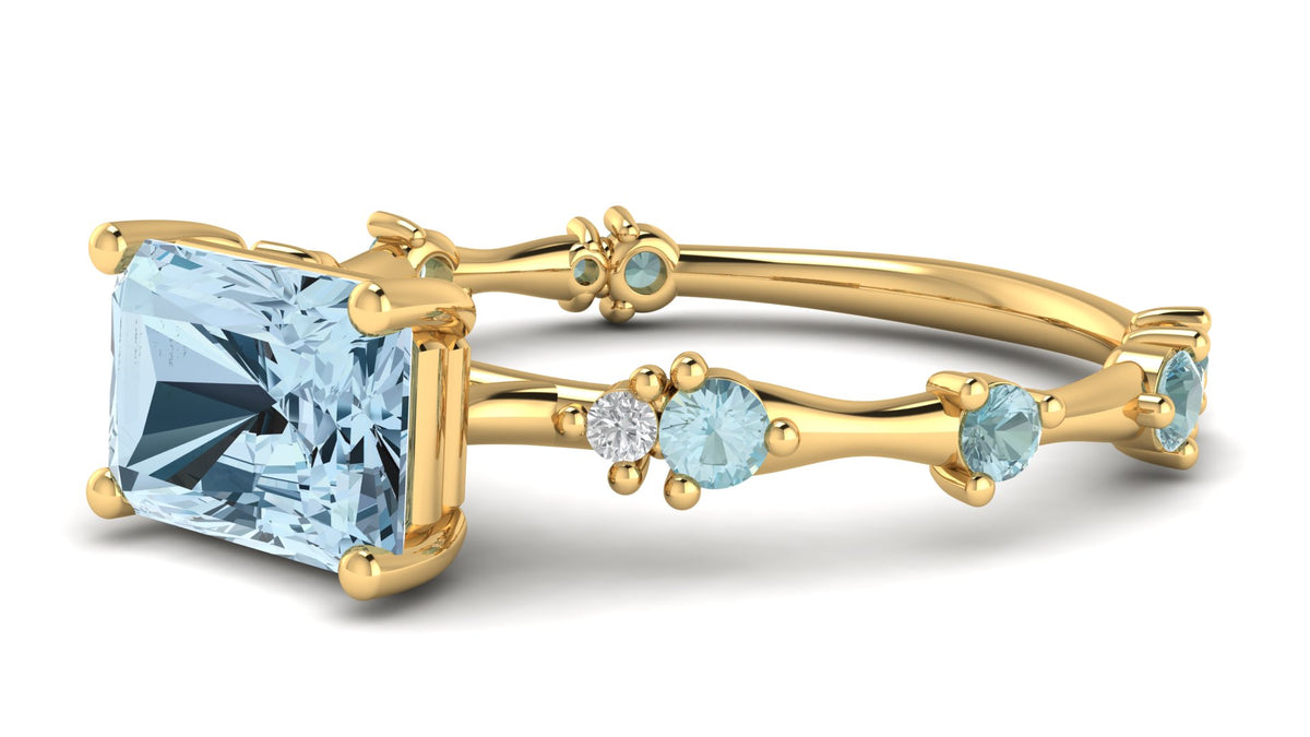 Custom East-West Sapphire with Marisol Band