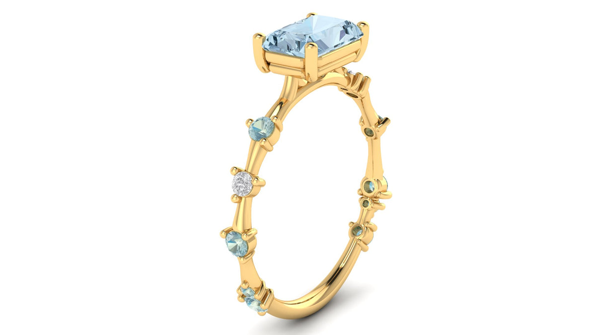 Custom East-West Sapphire with Marisol Band