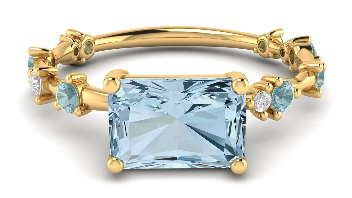 Custom East-West Sapphire with Marisol Band