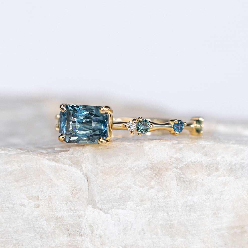 Custom East-West Sapphire with Marisol Band