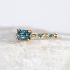 Custom East-West Sapphire with Marisol Band