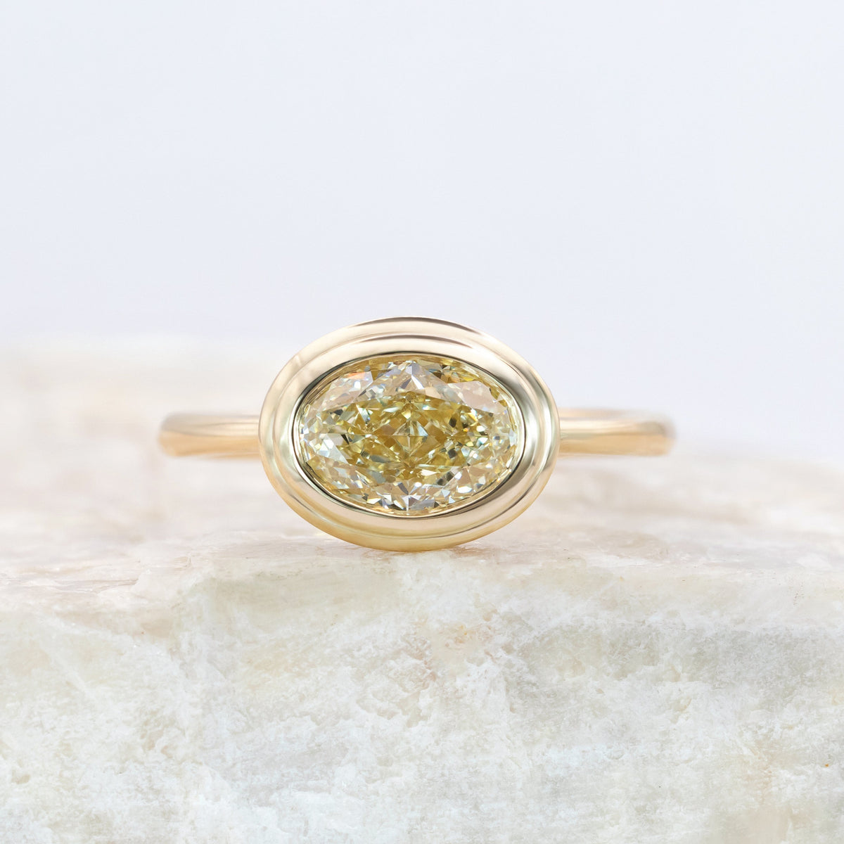 Custom Yellow Diamond with a Double Bezel