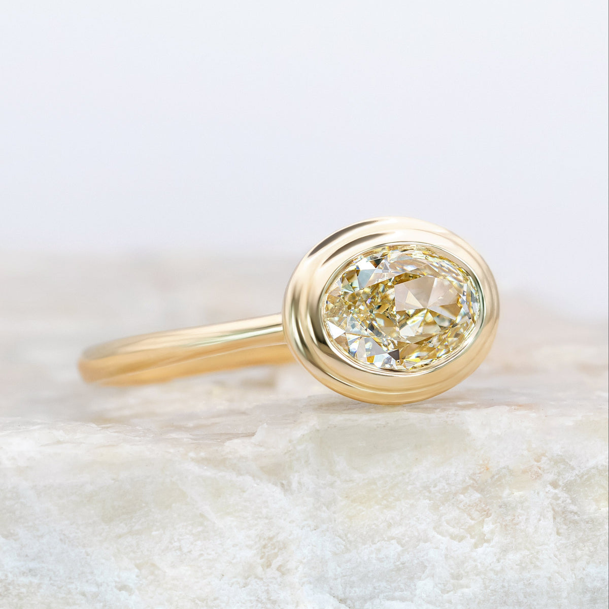 Custom Yellow Diamond with a Double Bezel